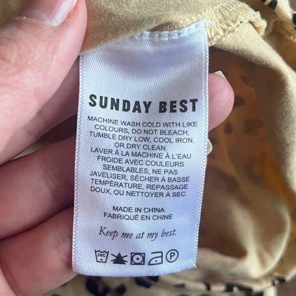 NWOT Sunday Best Leopard Print Tie-Front Cardigan - Picture 4 of 6